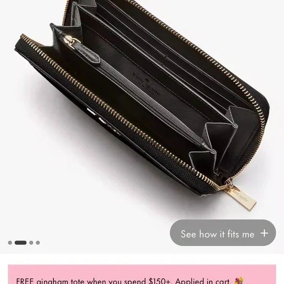 BNIB Kate Spade ♠️ “Madison” large continental wallet, dual colors. Retails $239 - Picture 2 of 6